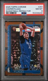 2025 Topps Chrome Cooper Flagg Basketball Refractor #251 PSA 8