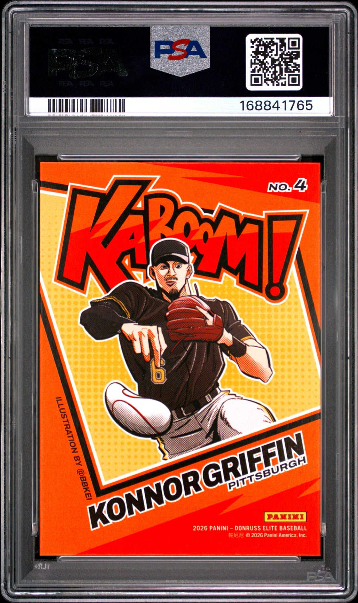2026 PANINI DONRUSS ELITE KABOOM! KONNOR GRIFFIN #4 PSA 9 - Back