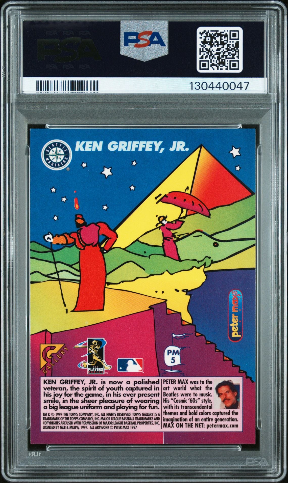 1997 Topps Gallery Peter Max Serigraphs #PM5 Ken Griffey Jr. PSA 9