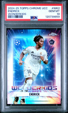 2024-25 Topps Chrome UEFA Club Competitions Wonderkids #WK2 Endrick PSA 10