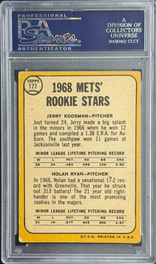 1968 TOPPS METS ROOKIES J.KOOSMAN/N.RYAN #177 PSA 3