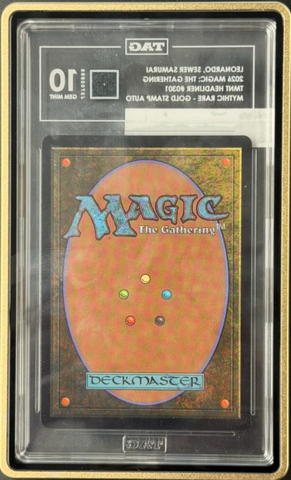 2026 Magic The Gathering Leonardo, Sewer Samurai Mythic Rare, Gold Stamp Auto #0301 TAG 10