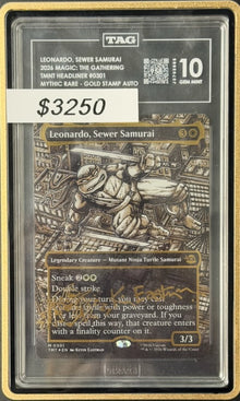 2026 Magic The Gathering Leonardo, Sewer Samurai Mythic Rare, Gold Stamp Auto #0301 TAG 10