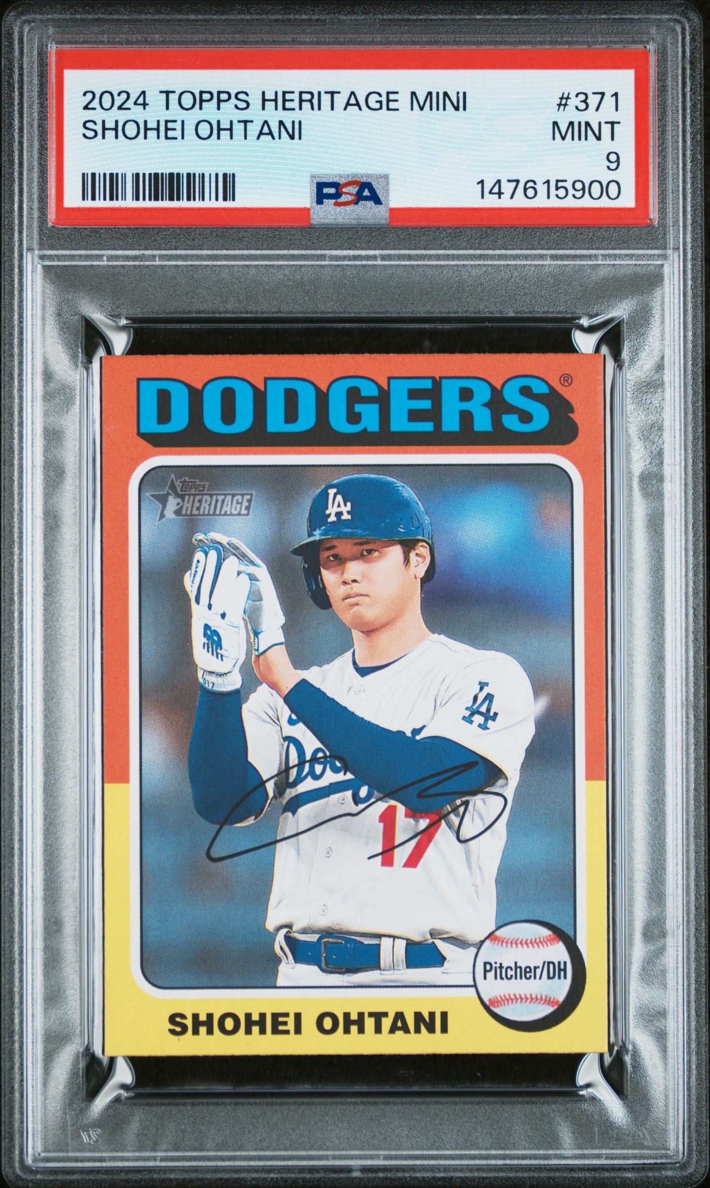2024 Topps Heritage Mini Shohei Ohtani #371 PSA 9