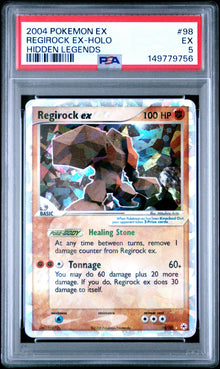 2004 Pokemon Ex Hidden Legends Regirock Ex-Holo #98 PSA 5