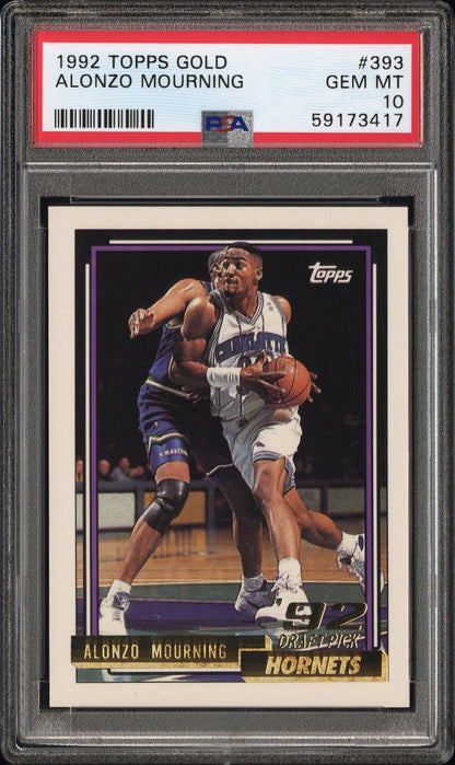 1992 Topps Gold Alonzo Mourning #393 PSA 10