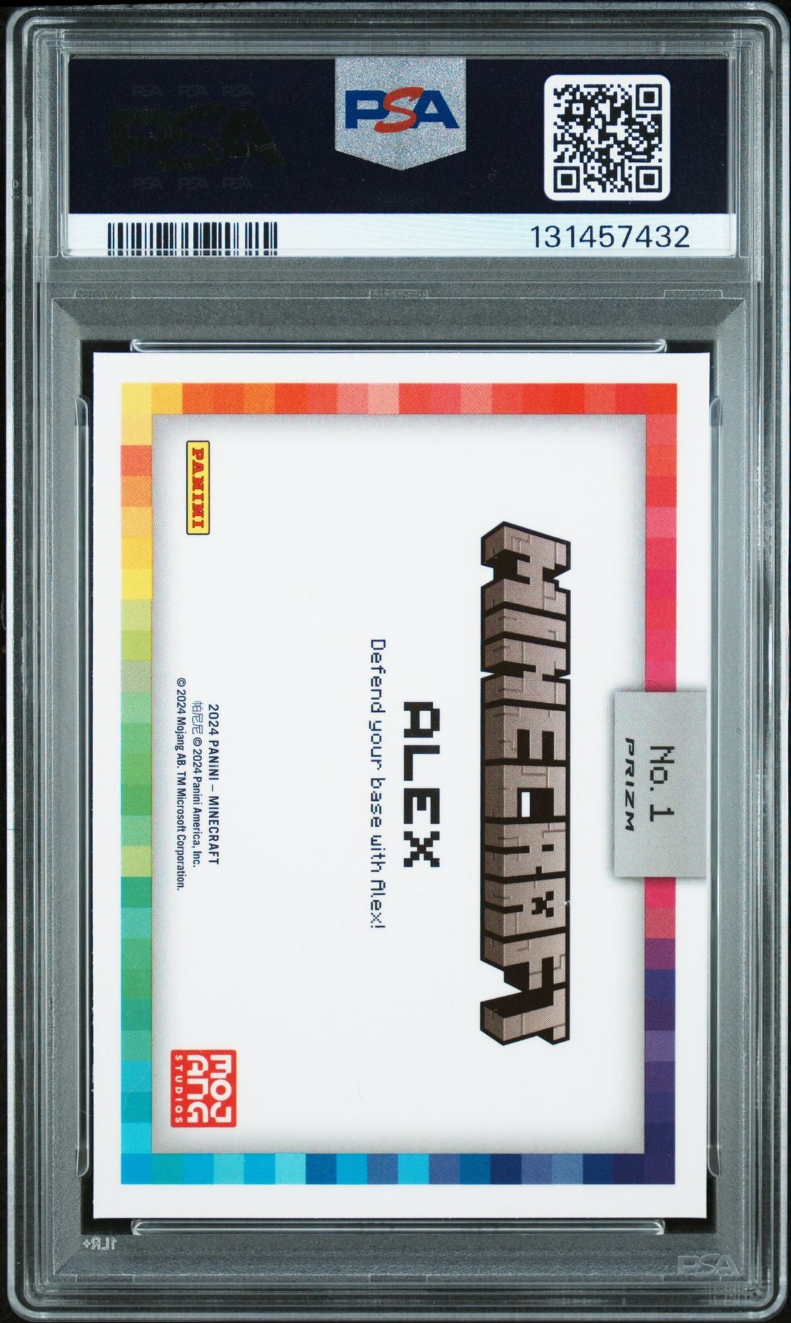 2024 Panini Minecraft Color Blast #1 Alex PSA 9