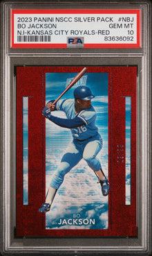 2023 Panini National Silver Packs National Insert Bo Jackson Kansas City Royals-Red #NBJ PSA 10
