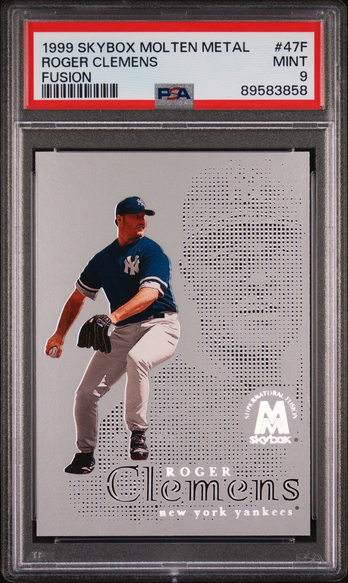 1999 Skybox Molten Metal Fusion Roger Clemens #47F PSA 9