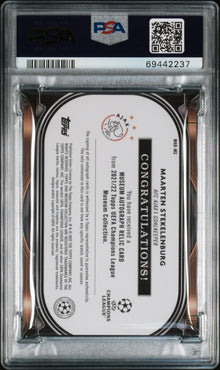 2021-2022 Topps Museum Collection Uefa Champions League Museum Autograph Relics #MS Maarten Stekelenburg 66/250 PSA 8