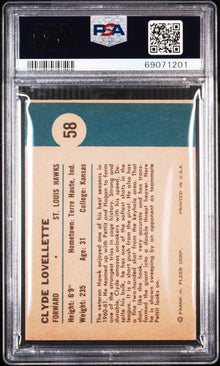 1961 Fleer #58 Clyde Lovellette in Action PSA 5