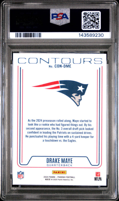 2024 Panini Phoenix Contours Drake Maye Contours-Lazer #CONDME PSA 10