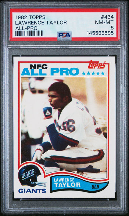 1982 Topps Lawrence Taylor Base #434 PSA 8