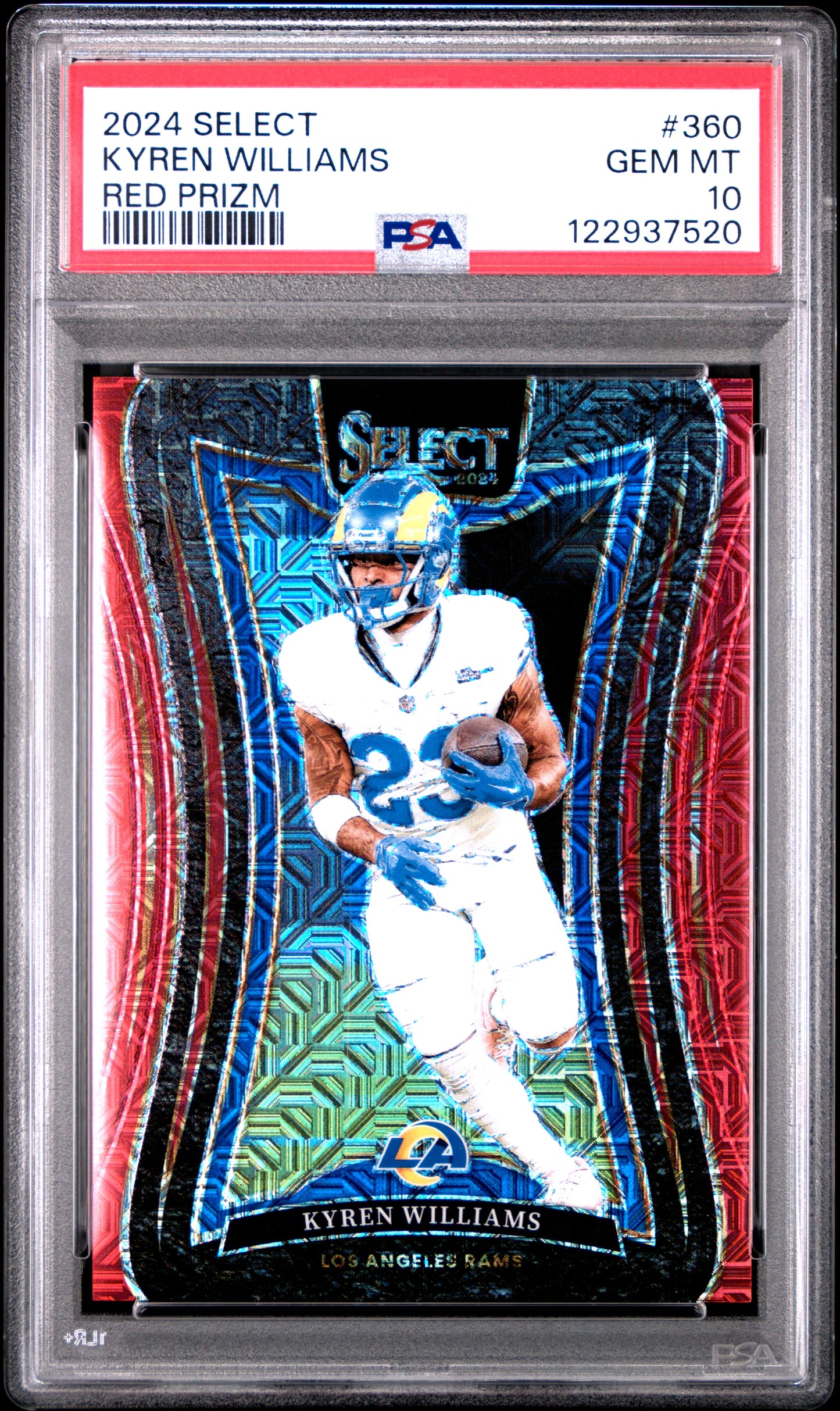 2024 Panini Select Kyren Williams Red Prizm #360 PSA 10