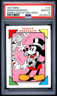 1991 Impel Disney Collector Cards Magician Mickey #110 PSA 10