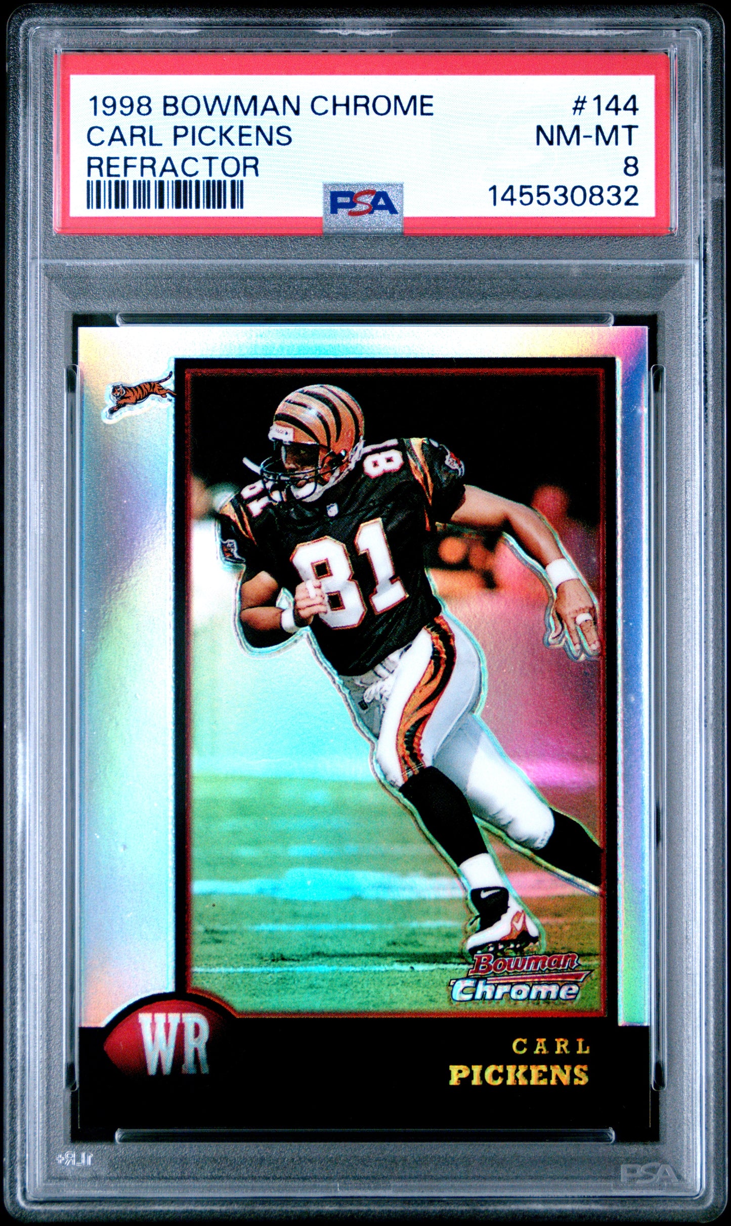 1998 Bowman Chrome Carl Pickens Refractor #144 PSA 8