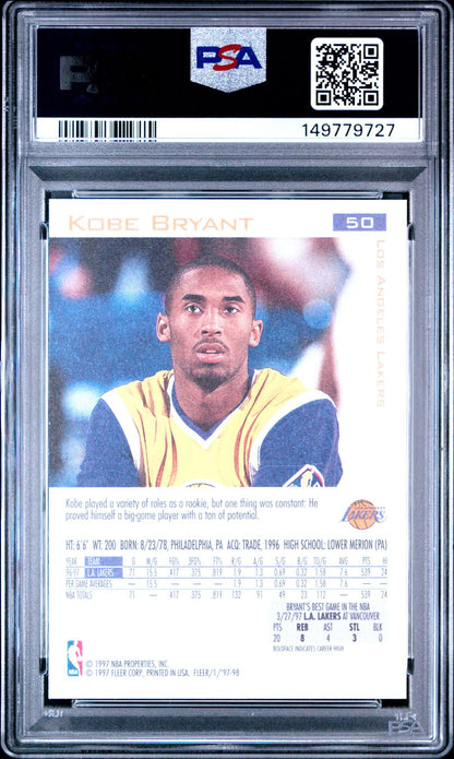 1997 Fleer #50 Kobe Bryant PSA 10