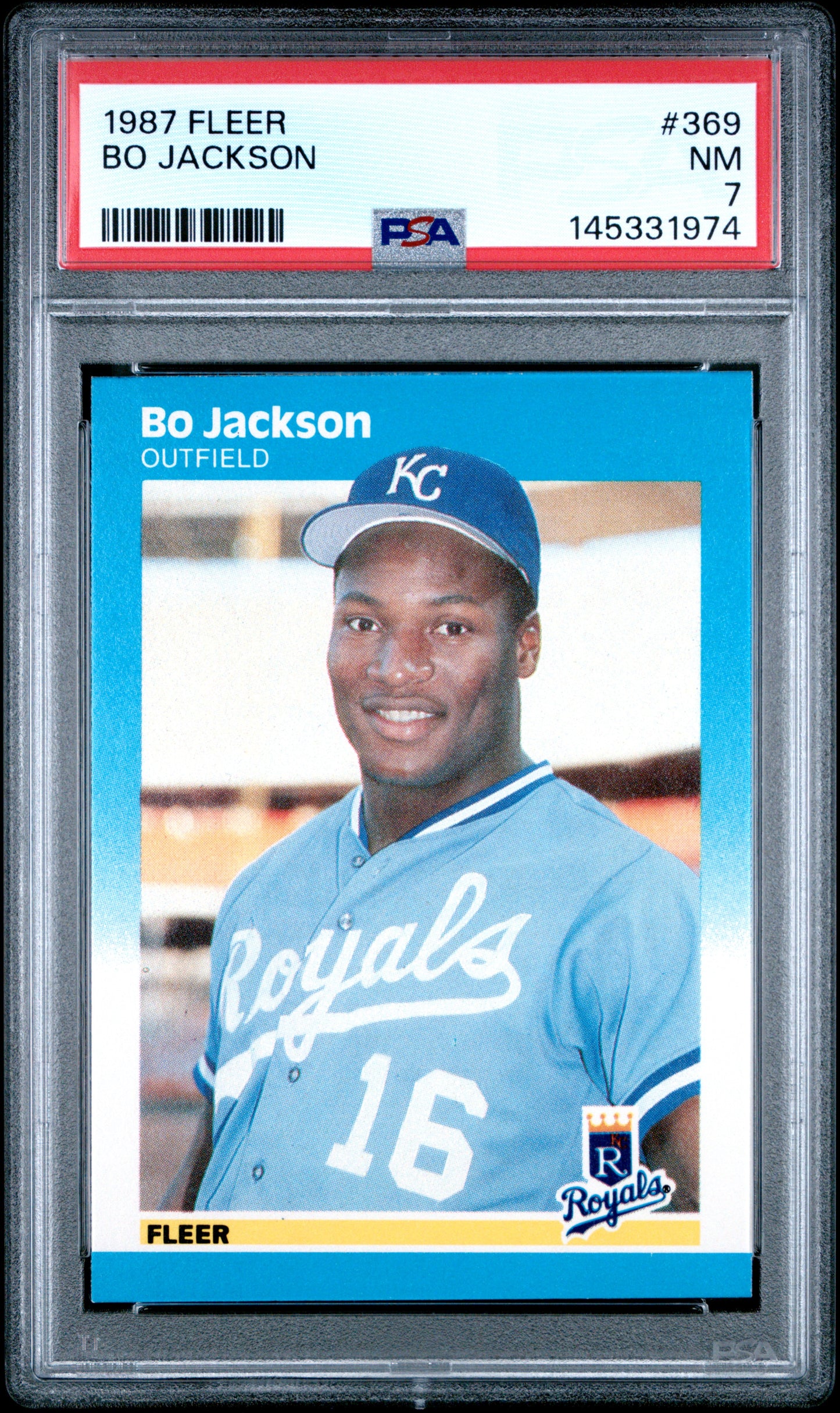 1987 Fleer Bo Jackson #369 PSA 7