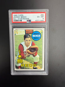 1969 TOPPS JOHNNY BENCH ALL-STAR ROOKIE #95 PSA 6