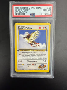 2000 POKEMON GYM CHALLENGE KOGA'S PIDGEY 1ST EDITION #49 PSA 10