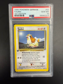 1999 POKEMON GERMAN TAUBSI 1ST EDITION #57 PSA 10