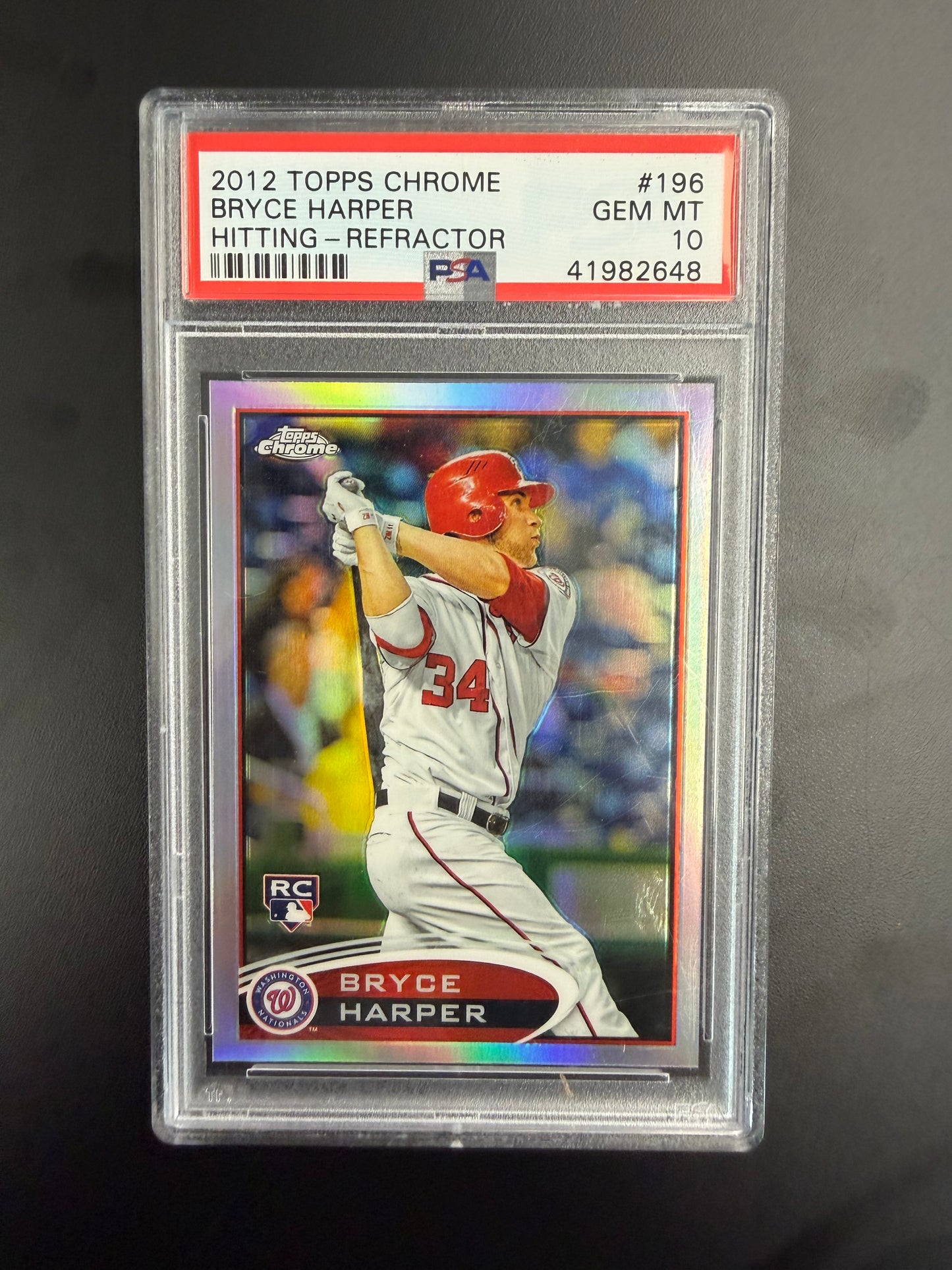 2012 Topps Chrome Bryce Harper Refractor #196 PSA 10