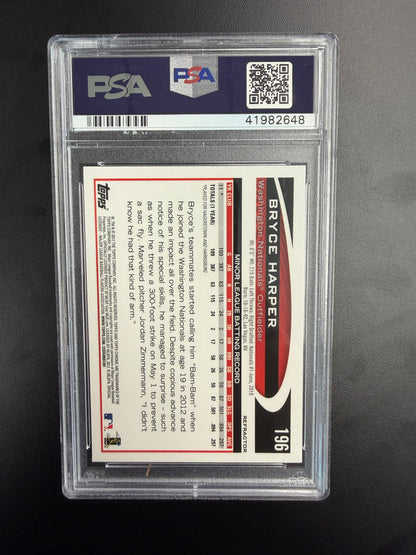 2012 Topps Chrome Bryce Harper Refractor #196 PSA 10