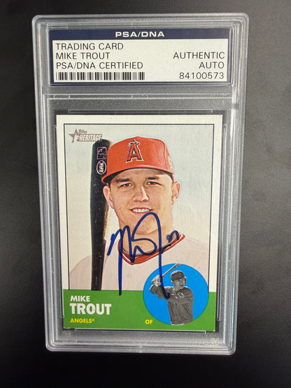 Mike Trout Signed Trading Card PSA AUTH