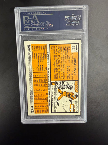 Mike Trout Signed Trading Card PSA AUTH