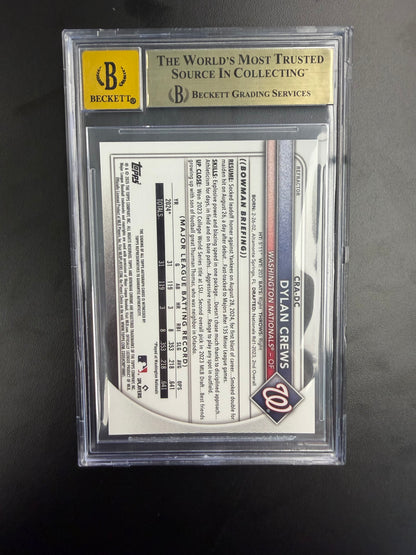 2025 Bowman Chrome Rookie Autographs Refractors Dylan Crews BGS 9.5/10