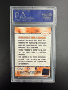2001 BOWMAN'S BEST CERTIFIED AUTOGRAPH CHAD JOHNSON CERTIFIED AUTOGRAPH #BB-CJ PSA 9