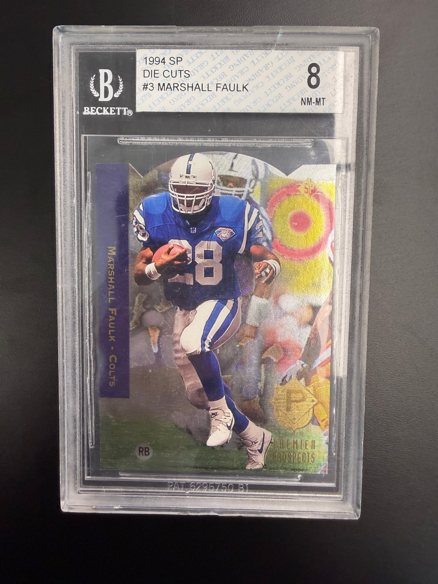 1994 SP Die Cuts Marshall Faulk #3 BGS 8