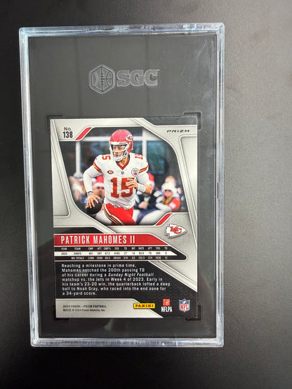2024 Panini Prizm Patrick Mahomes II Lazer Prizm #138 SGC 9.5