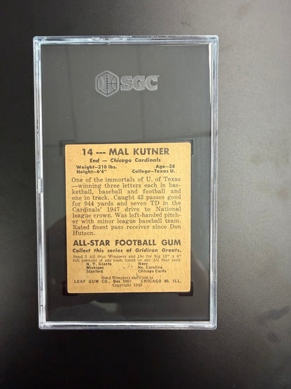 1948 Leaf Gum Co. Mal Kutner #14 SGC 3