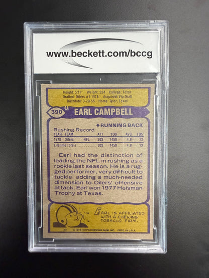 1979 Topps #390 Earl Campbell BGS 9