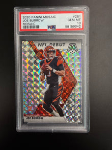 2020 PANINI MOSAIC JOE BURROW MOSAIC #261 PSA 10