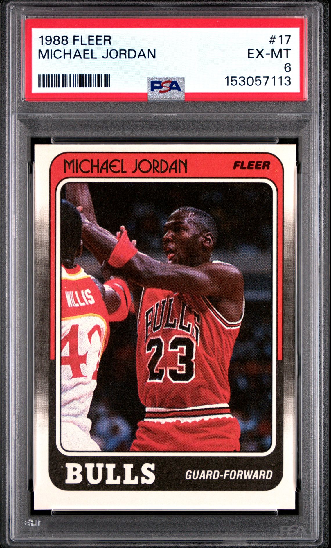 1988 Fleer Michael Jordan Base #17 PSA 6