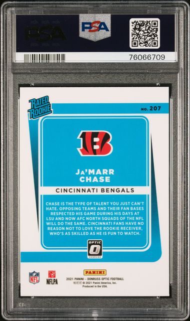 2021 PANINI DONRUSS OPTIC Ja'MARR CHASE #207 PSA 10