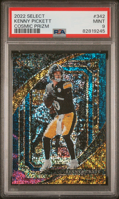 2022 Panini Select Kenny Pickett Cosmic Prizm #342 PSA 9