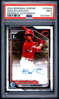 2024 Bowman Chrome Prospect Autographs Adolfo Sanchez #CPAAS PSA 9