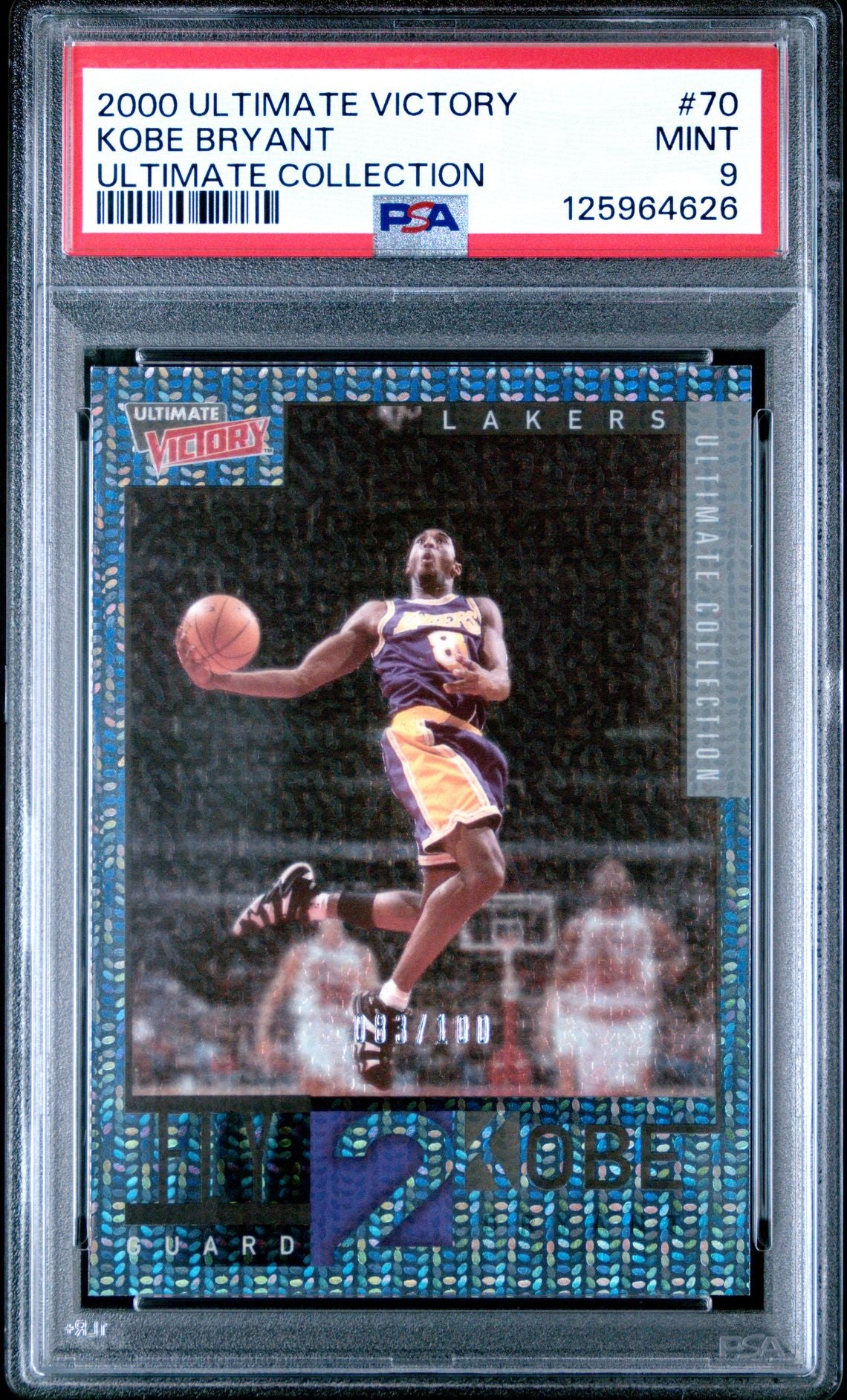 2000 Ultimate Victory #70 Kobe Bryant Ultimate Collection 83/100 PSA 9