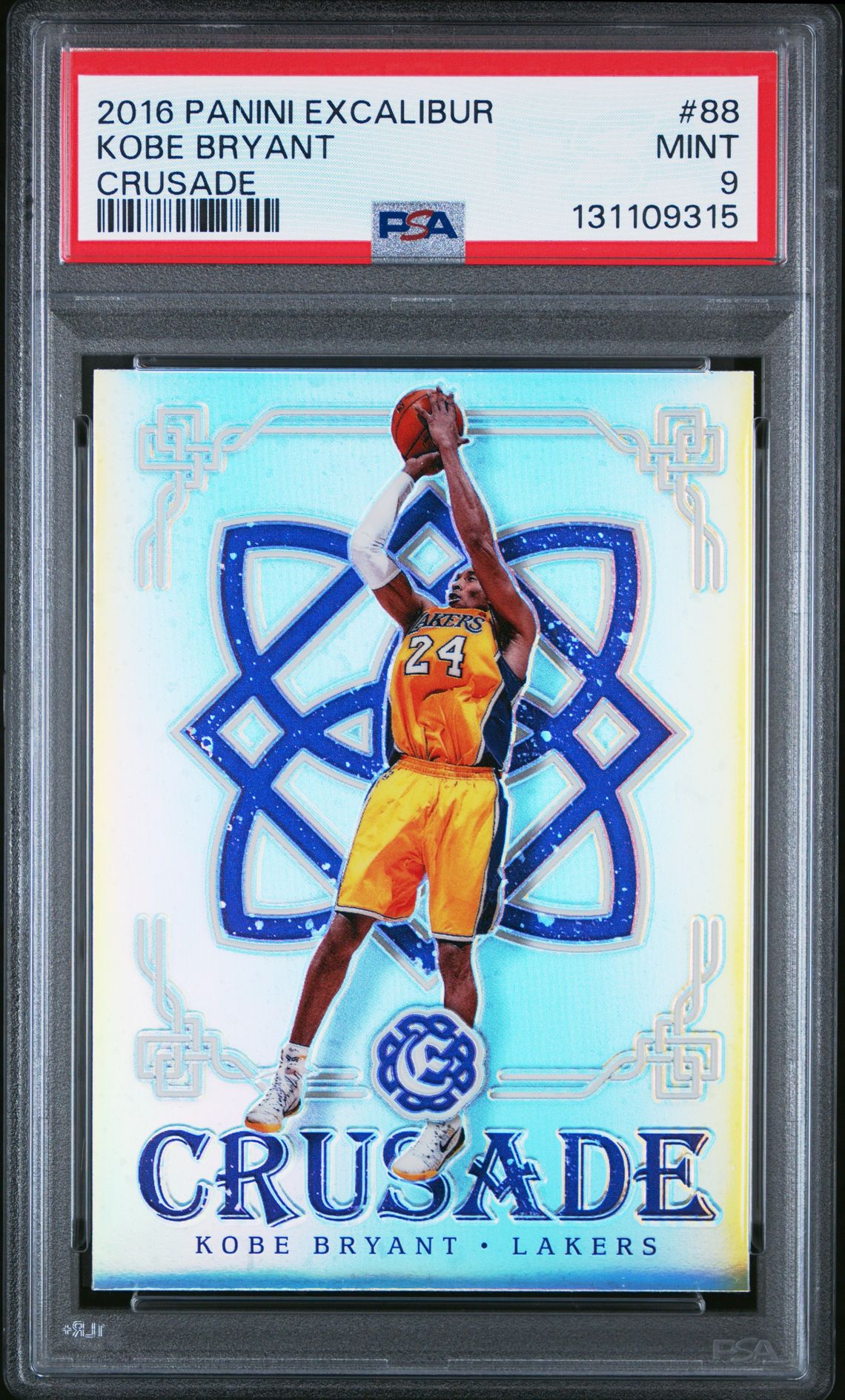 2016 Panini Excalibur Crusade #88 Kobe Bryant PSA 9