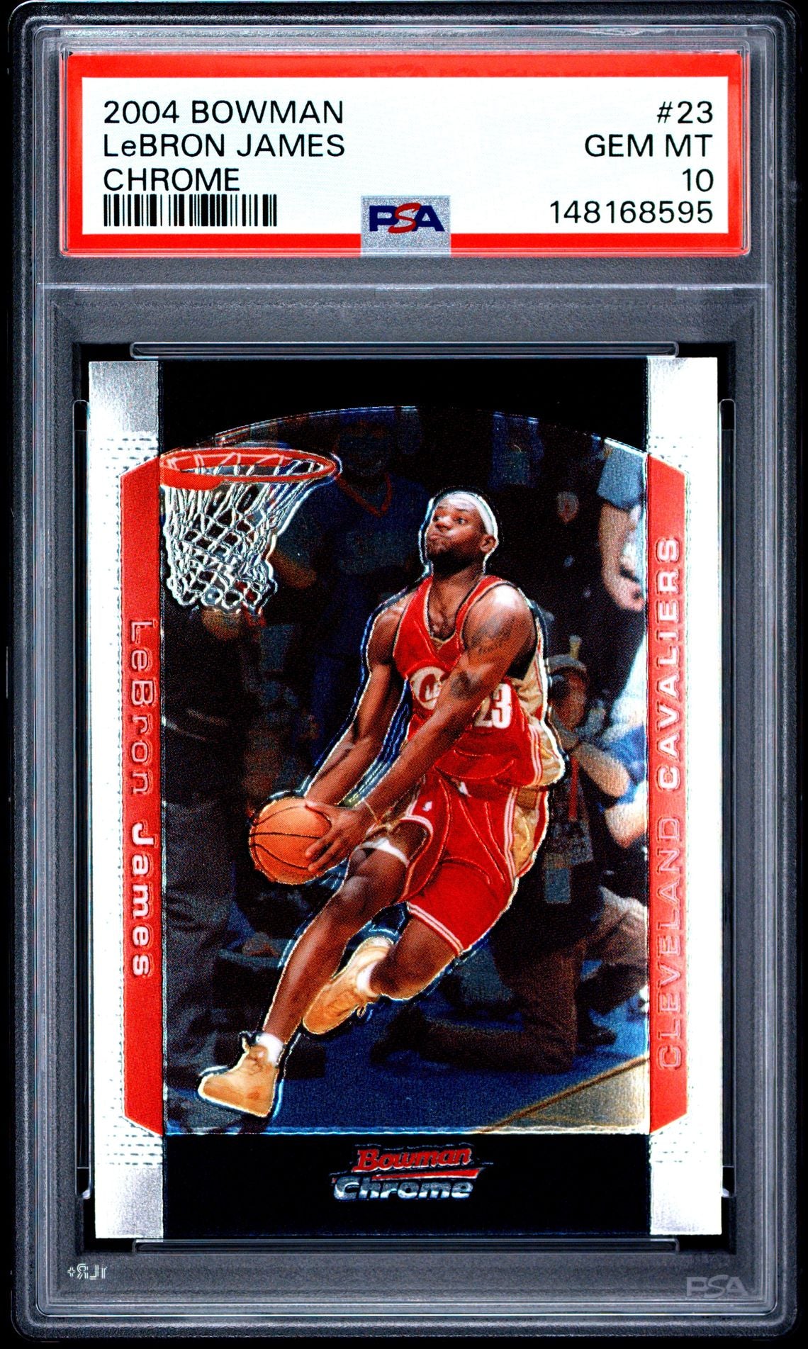 2004 Bowman LeBron James Chrome Base #23 PSA 10