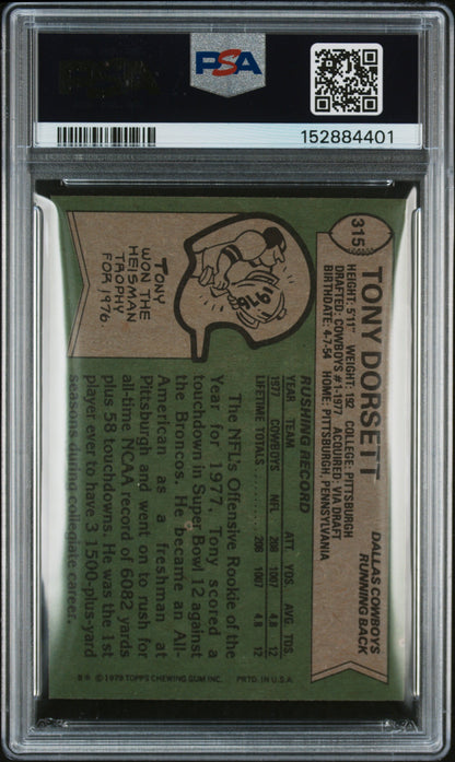 1978 TOPPS #315 TONY DORSETT PSA 6