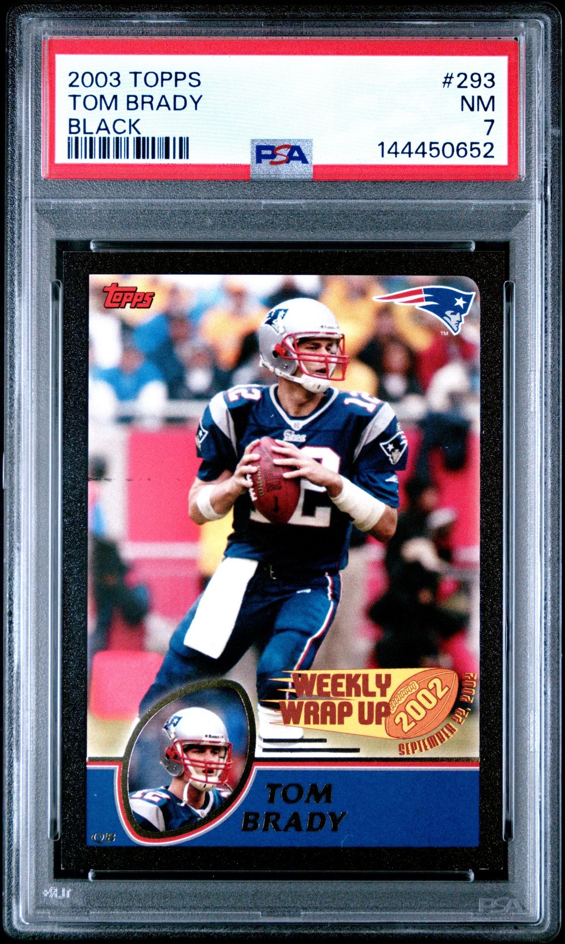 2003 Topps Tom Brady Black #293 PSA 7
