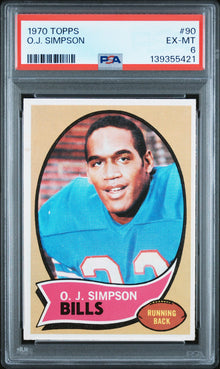 1970 Topps OJ Simpson Base #90 PSA 6