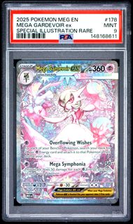 2025 Pokemon Meg En-Mega Evolution Mega Gardevoir Ex Special Illustration Rare #178 PSA 9