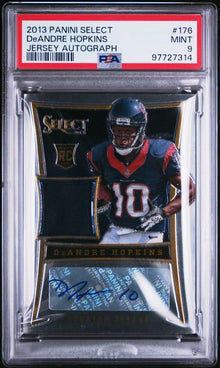 2013 PANINI SELECT DeANDRE HOPKINS JERSEY AUTOGRAPH #176 PSA 9