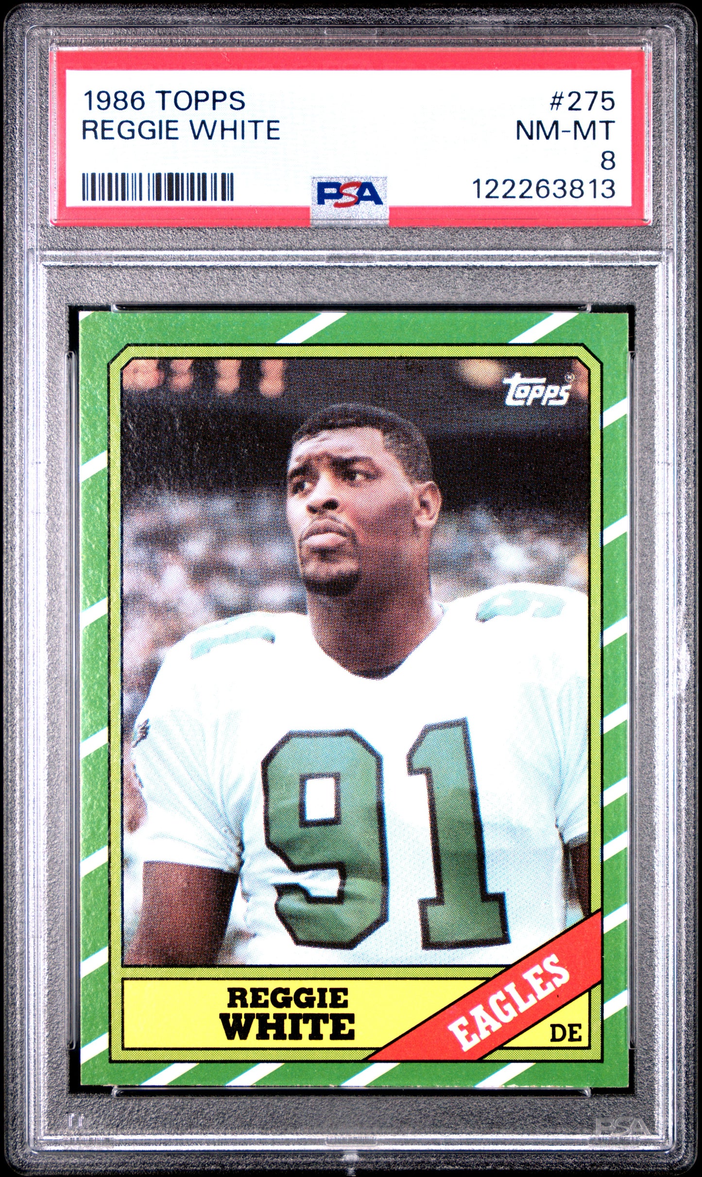1986 Topps Reggie White #275 PSA 8