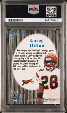 1998 Fleer Tradition Playmakers Theatre Corey Dillon Playmakers Theatre #2 PSA 6